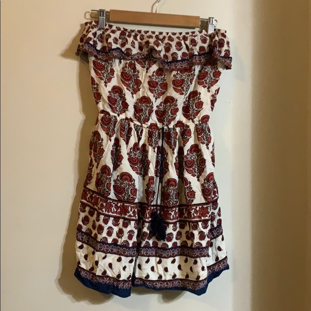 Boho strapless dress